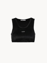 CELĒIT LABEL CROP TOP BLACK