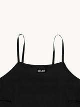 CELĒIT SATIN TANK BLACK