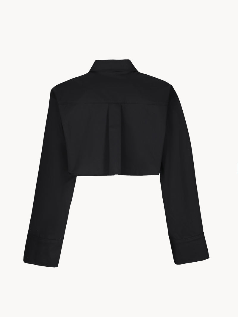 CELĒIT CROP SHIRT BLACK