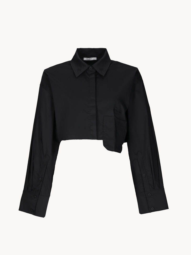 CELĒIT CROP SHIRT BLACK