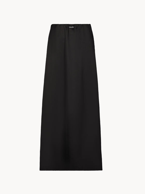 CELĒIT SATIN SKIRT BLACK