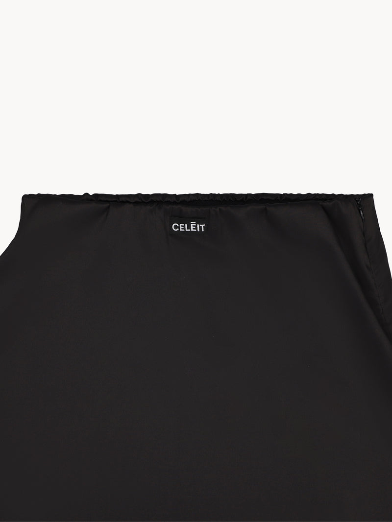 CELĒIT SATIN SKIRT BLACK