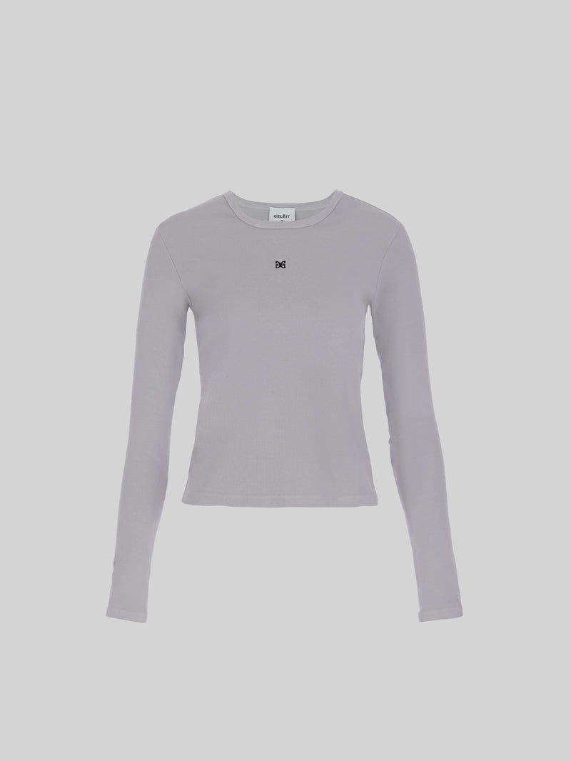 RIB LONG SLEEVE GREY