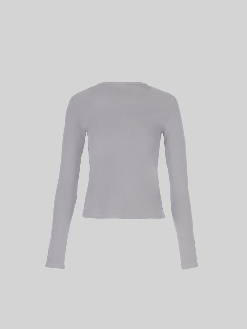 RIB LONG SLEEVE GREY