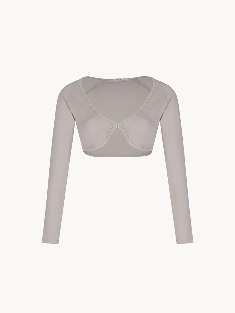 CELĒIT RAGLAN CROP SLEEVE BEIGE