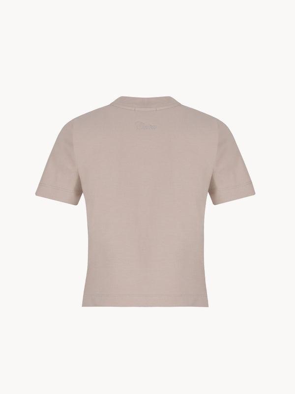 CELĒIT LOGO TEXTURED TEE BEIGE