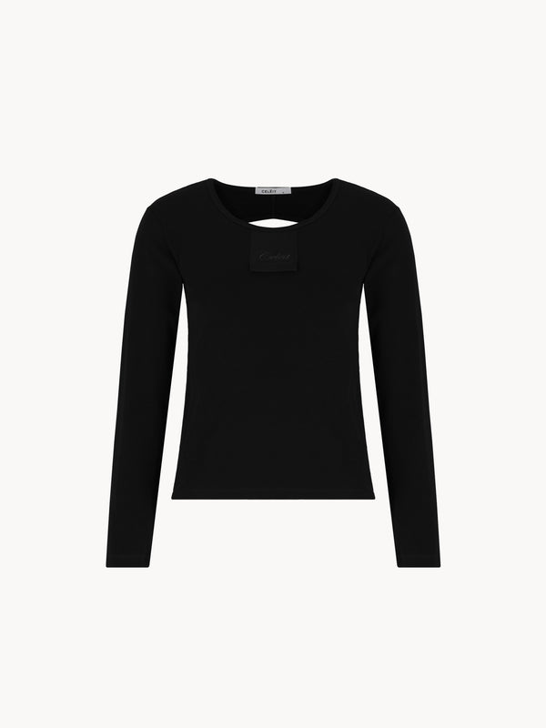 CELĒIT OPENBACK LONG SLEEVE BLACK