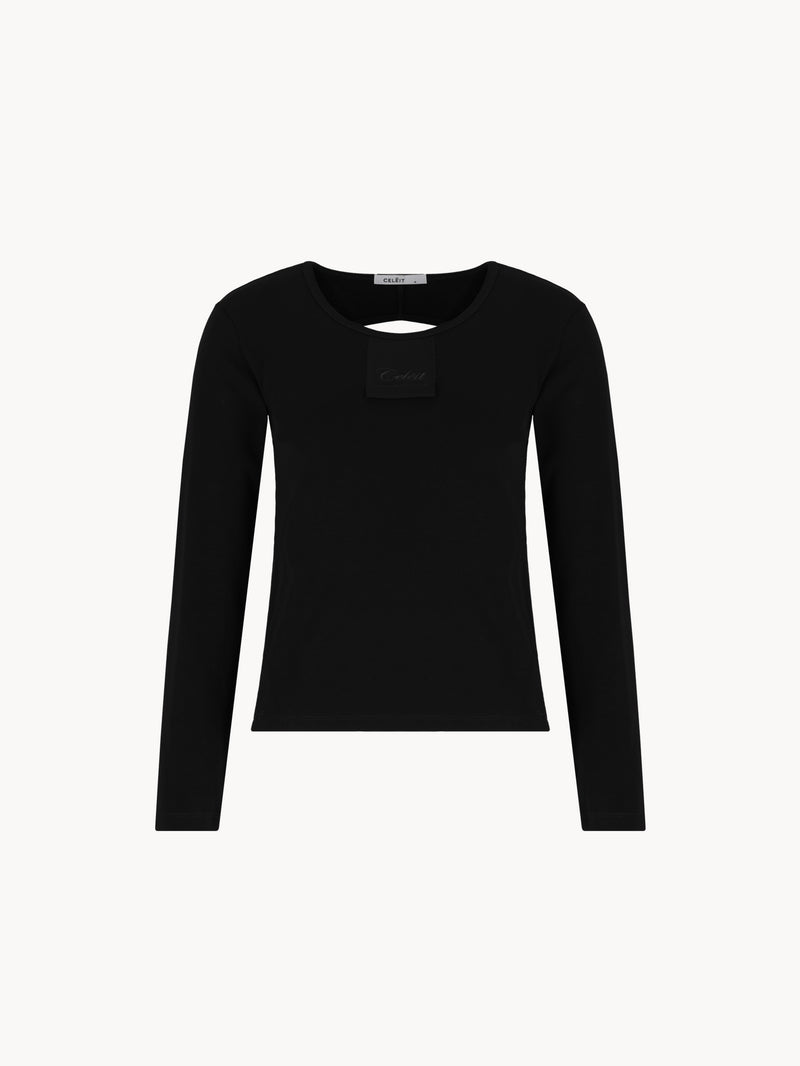 CELĒIT OPENBACK LONG SLEEVE BLACK