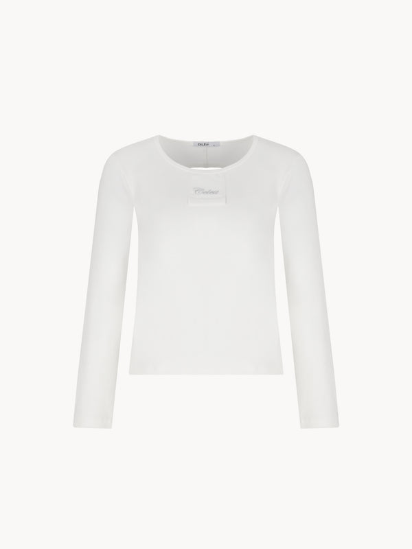 CELĒIT OPENBACK LONG SLEEVE WHITE