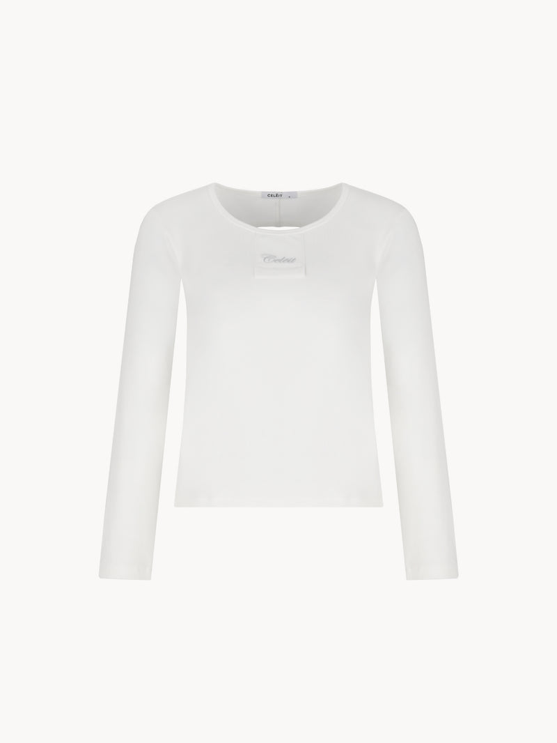 CELĒIT OPENBACK LONG SLEEVE WHITE