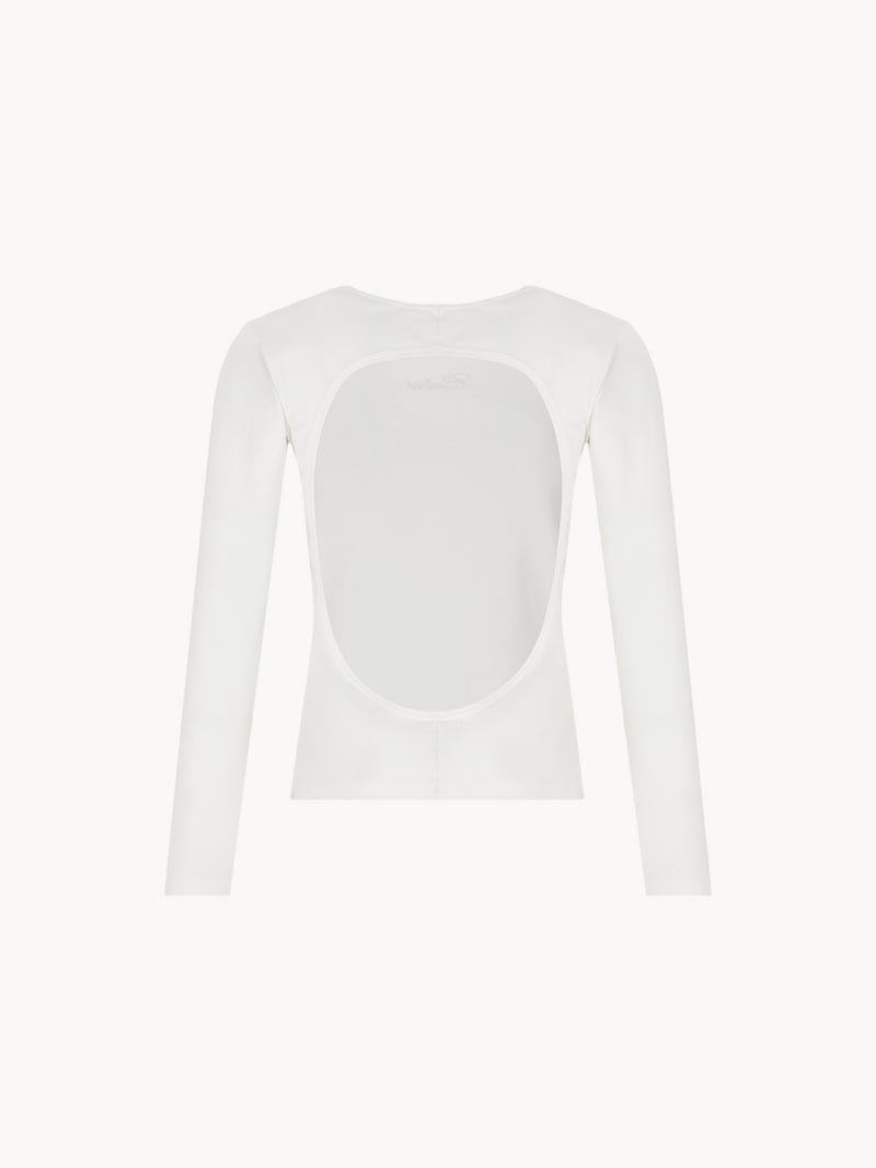 CELĒIT OPENBACK LONG SLEEVE WHITE