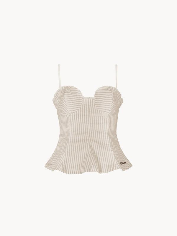 CELĒIT POPLIN TOP BEIGE
