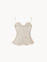CELĒIT POPLIN TOP BEIGE