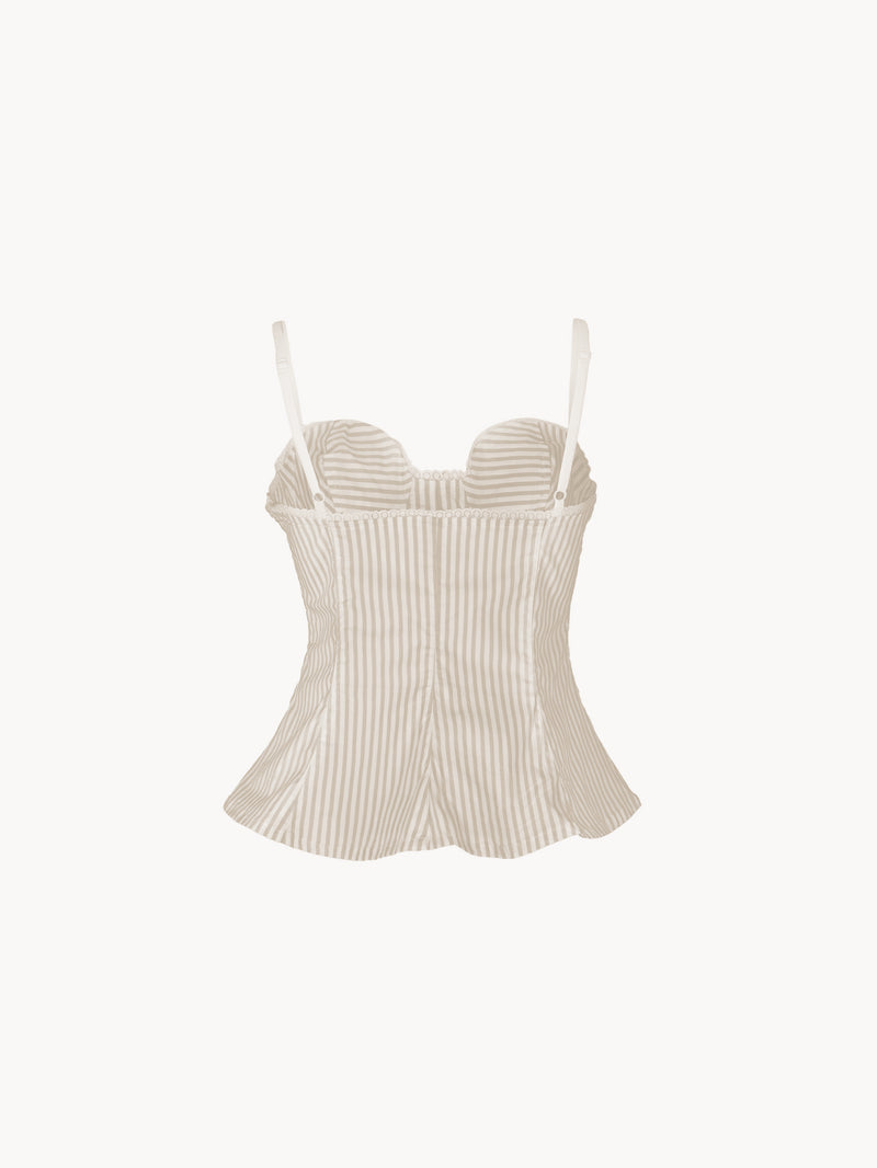 CELĒIT POPLIN TOP BEIGE
