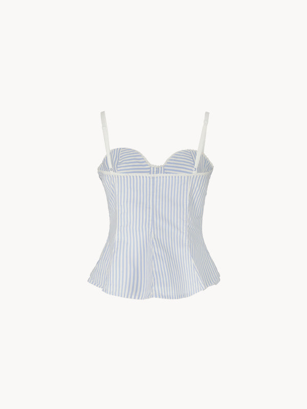 CELĒIT POPLIN TOP BLUE