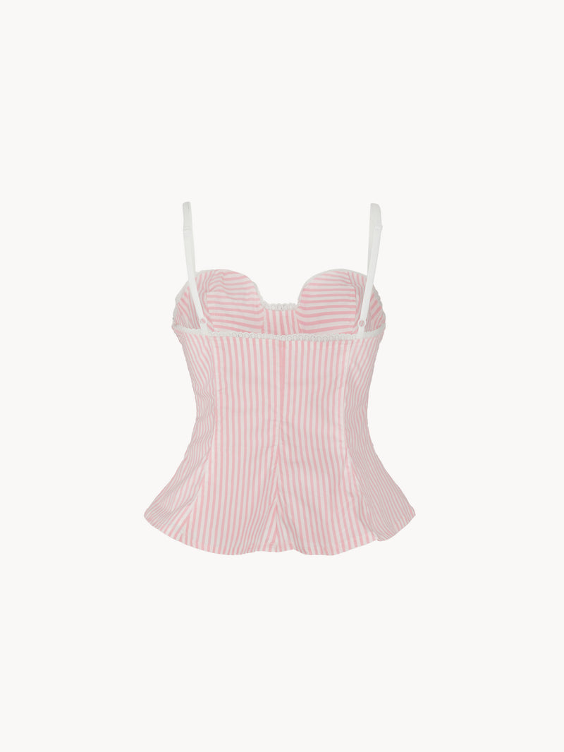 CELĒIT POPLIN TOP PINK