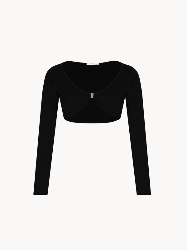 CELĒIT RAGLAN CROP SLEEVE BLACK